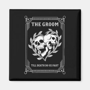 Imán Boda de novia gótica de Halloween Groom Chelorette