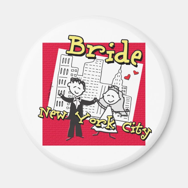 Imán Boda de Novias de Nueva York (Frente)