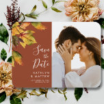 Imán Boda de otoño de follaje ruso amarillo amarillo<br><div class="desc">Boda de otoño rústica amarilla de otoño salva el imán de la fecha. Todos los textos están preorganizados para que puedas personalizarlos fácil y rápidamente con tus propios detalles.</div>