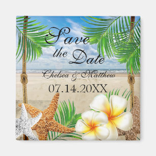 Imán Boda de playa tropical