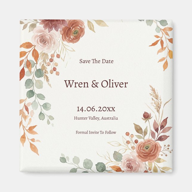 Imán Boda de Rama de Olivo (Frente)