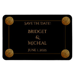 Imán Boda de remolino de nudo celta triple