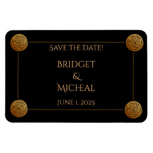 Imán Boda de remolino de nudo celta triple