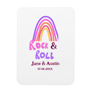 Imán Boda de rock & roll agregar nombre de la pareja ar