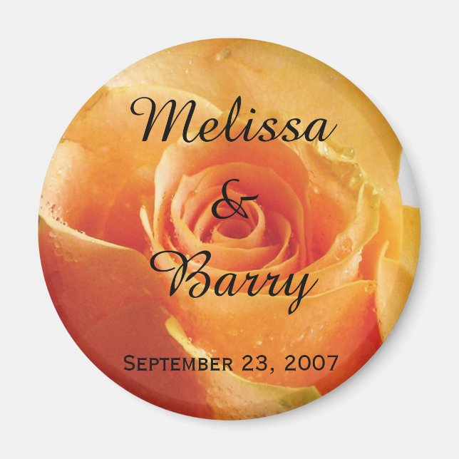 Imán Boda de Rosa personalizado (Frente)