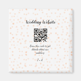 Imán Boda de sitio web escanear código QR para obtener 