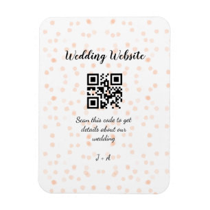 Imán Boda de sitio web escanear código QR para obtener 