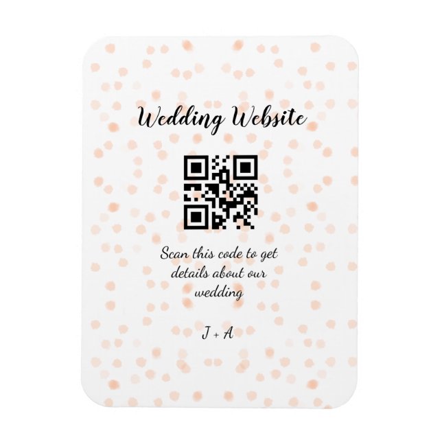Imán Boda de sitio web escanear código QR para obtener  (Vertical)