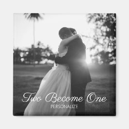 imán Boda de texto de personalizable