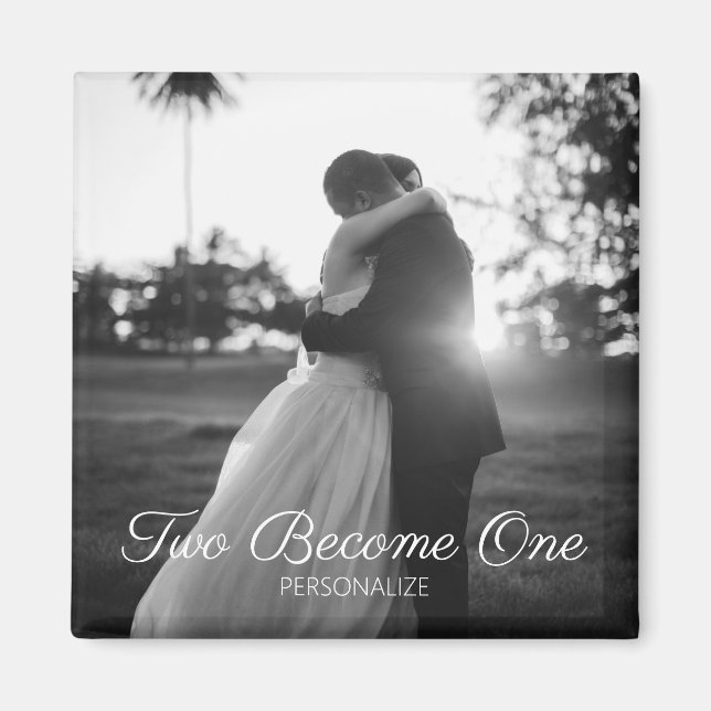 imán Boda de texto de personalizable (Frente)