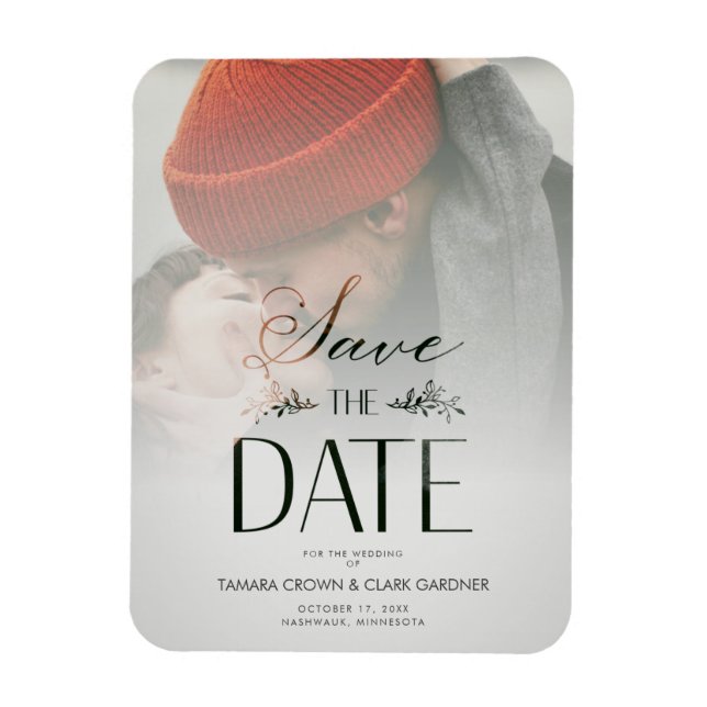 Imán Boda de transparencia moderno de lujo guión gráfic (Vertical)