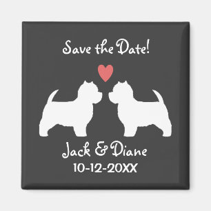 Imán Boda de West Highland White Terriers Guardar la Fe