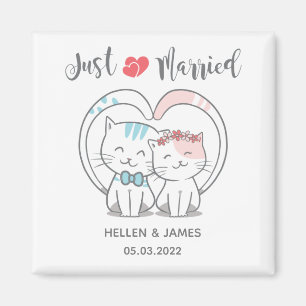 Imán Boda del gato recién casado