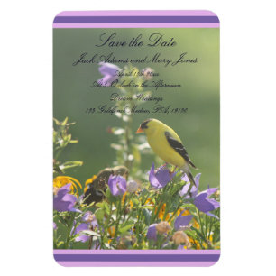 Imán Boda del Jardín de Primavera Goldfinch