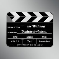 Boda del tablero de películas blancas negras Guard