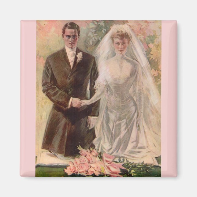 Imán boda eduardiano de 1906 (Frente)