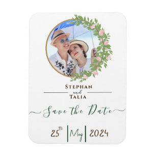 Imán Boda Elegancia Floral Encantada