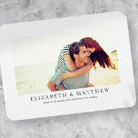 Imán Boda | Elegante foto Personalizado moderna<br><div class="desc">Este diseño es una plantilla sencilla,  elegante y moderna. Añadir fotos de personalizados</div>