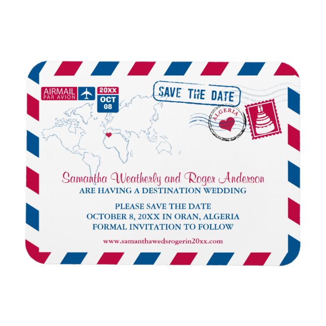 Imán Boda en el Airmail de Argelia Salven la fecha sz 3 (Horizontal)