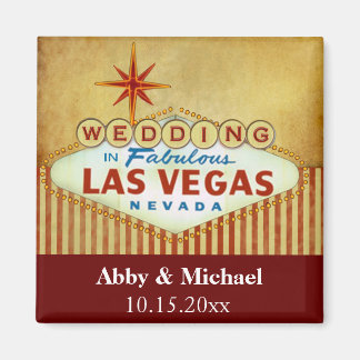 Imán Boda en Fabulous Las Vegas - Viñage Stripes