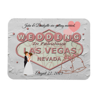 Imán Boda en La Vegas Photo Magnet