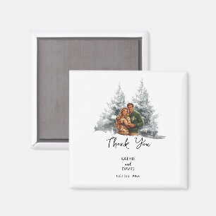 Imán Boda Favor Navidades Aventura Matrimonio al Aire L