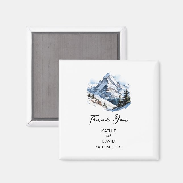 Imán Boda Favor Navidades Aventura Matrimonio al Aire L (Anverso/Reverso)