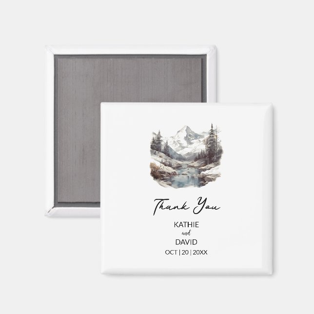 Imán Boda Favor Navidades Aventura Matrimonio al Aire L (Anverso/Reverso)