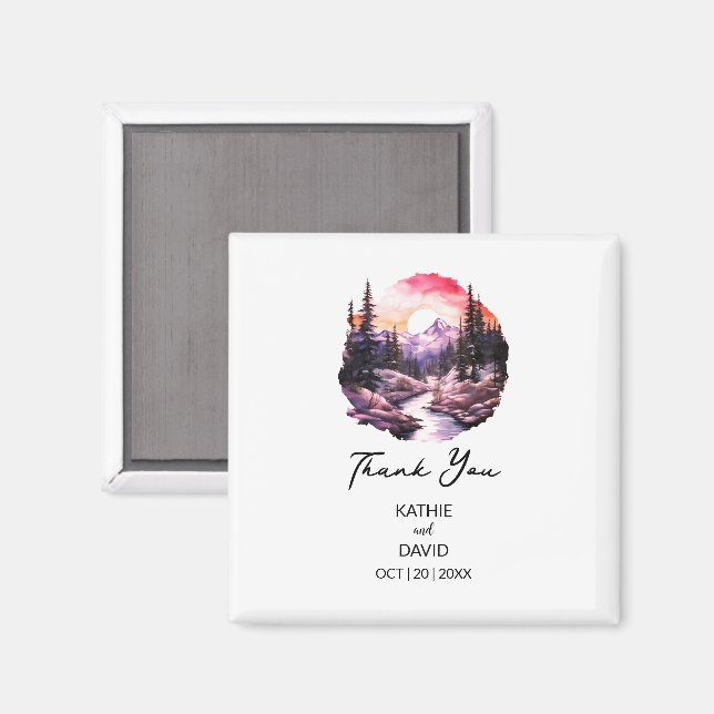 Imán Boda Favor Navidades Aventura Matrimonio al Aire L (Anverso/Reverso)