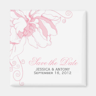 Imán Boda floral elegante