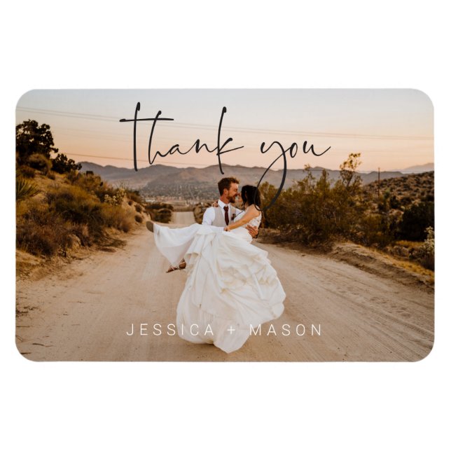 Imán Boda fotográfico de entubación manual gracias post (Horizontal)