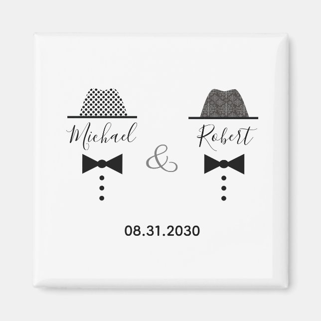 Imán Boda Gay Guardar la Fecha (Frente)