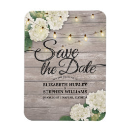Imán Boda Guardar La Fecha Hidrangea String Luces Mader