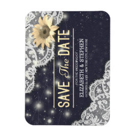 Imán Boda Guardar La Fecha Lace Luces De Cuerdas De Gir