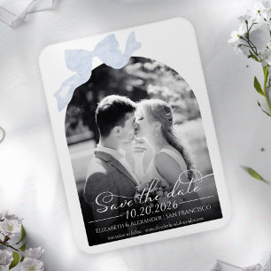 Imán Boda Guardar la invitación de fecha   Bow Photo
