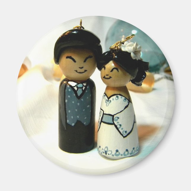 Imán Boda II de Kokeshi (Frente)