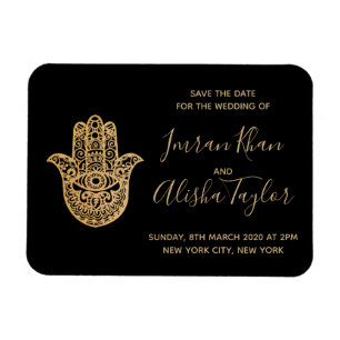 Imán Boda india guardar la fecha Hamsa dorado henna