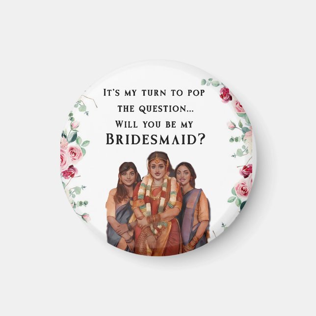 Imán Boda indio de Bridesmaids (Frente)