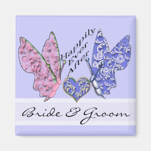 Imán Boda Mariposa Novia y Groom