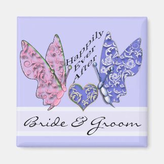 Imán Boda Mariposa Novia y Groom