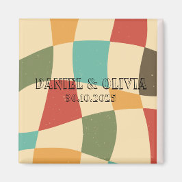 Imán Boda Minimalista colorido