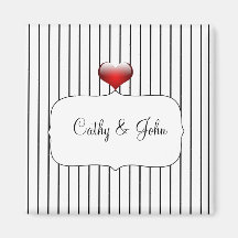 Boda moderna de las rayas blancos y negros