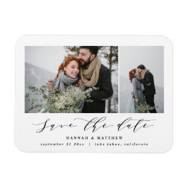 Imán Boda moderno elegante de la foto de texto del guió