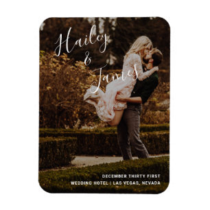 Imán Boda moderno elegante fotográfico
