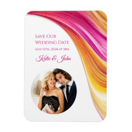 Imán Boda moderno - Naranja rosado amarillo -