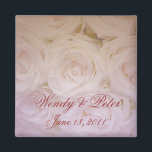 Imán Boda Monograma Novia Groom Date Magnet<br><div class="desc">Este producto se puede personalizar cambiando el texto y/o color del texto</div>