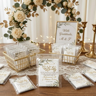 Imán Boda Musulmana Elegancia Hojas de Oro