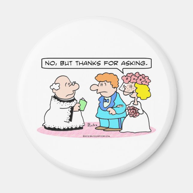 Imán Boda novia dice "No". (Frente)