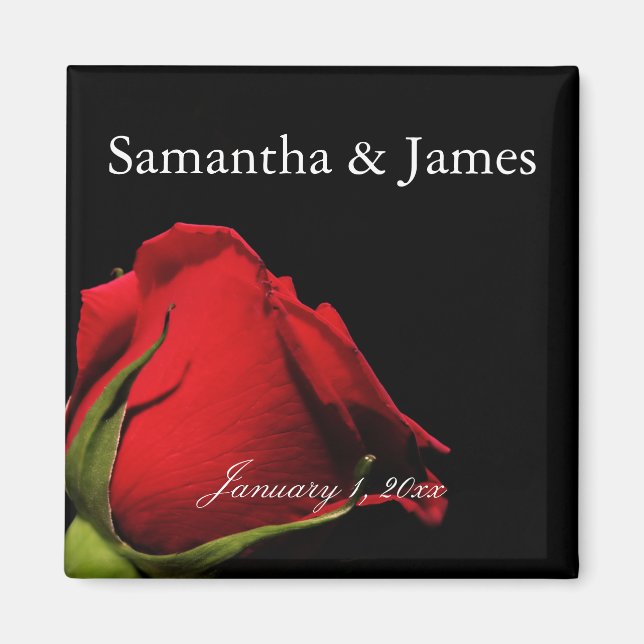 Imán Boda personal de la Rosa Roja de Estela Larga (Frente)