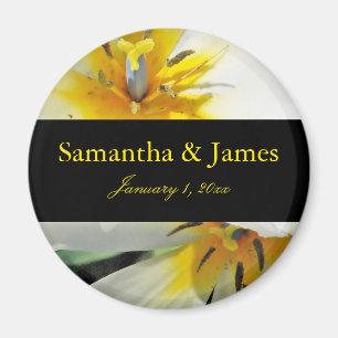 Imán Boda personal de Lilies Blancos Adentro